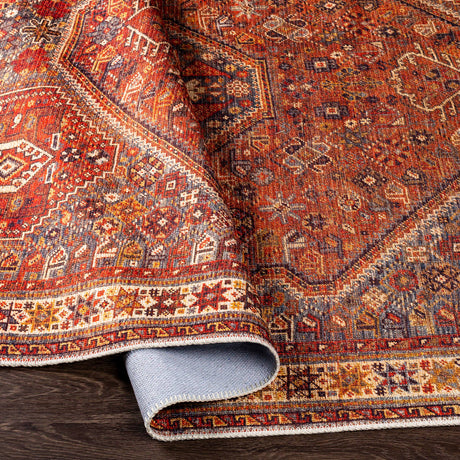 Surya Amelie Aml-2339 Burnt Orange, Saffron, Dark Brown, Brick Rugs.
