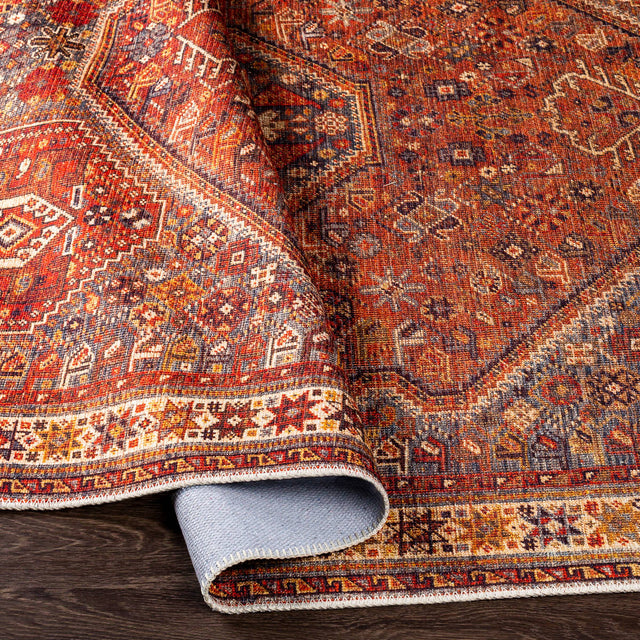 Surya Amelie Aml-2339 Burnt Orange, Saffron, Dark Brown, Brick Rugs.