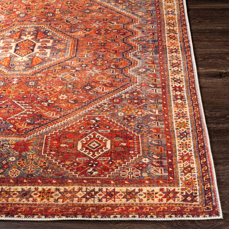 Surya Amelie Aml-2339 Burnt Orange, Saffron, Dark Brown, Brick Rugs.