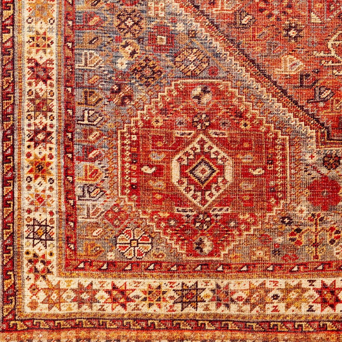 Surya Amelie Aml-2339 Burnt Orange, Saffron, Dark Brown, Brick Rugs.