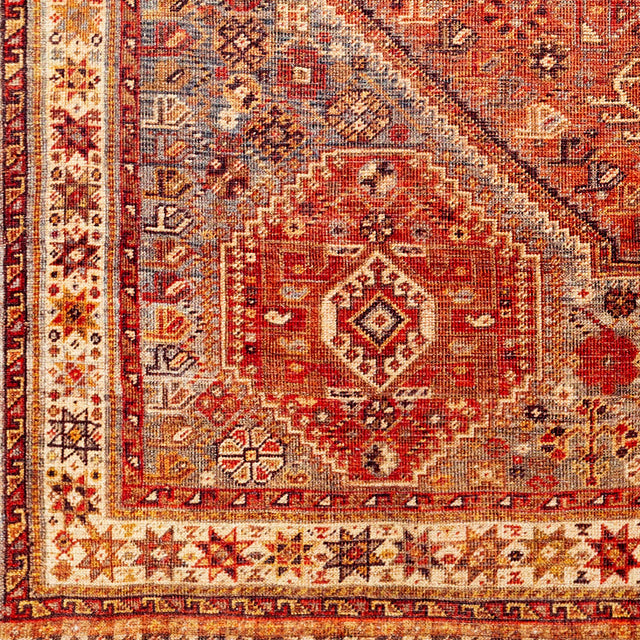 Surya Amelie Aml-2339 Burnt Orange, Saffron, Dark Brown, Brick Rugs.