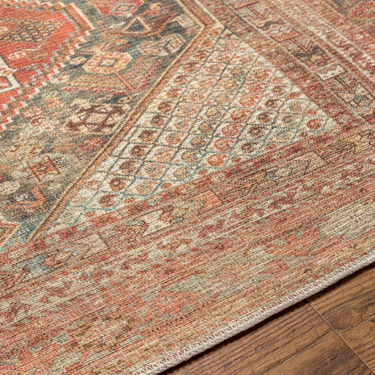 Surya Machine Washable Amelie Aml-2354 Orange Rug.