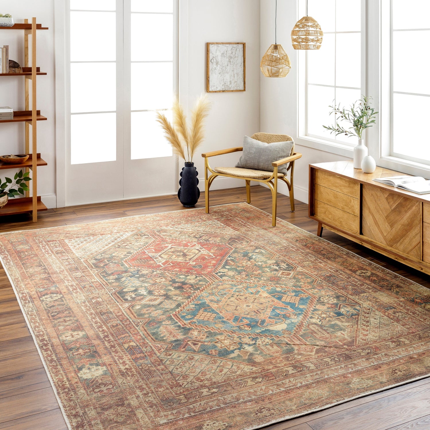 Surya Machine Washable Amelie Aml-2354 Orange Rug.