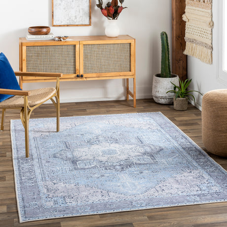 Surya Machine Washable Amelie Aml-2358 Blue Rug.