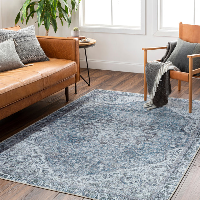 Surya Machine Washable Amelie Aml-2364 Blue Rug.