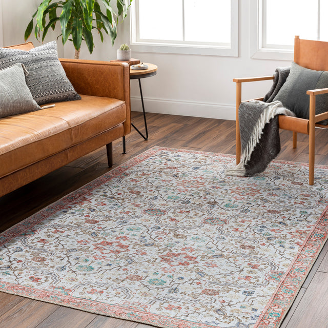 Surya Machine Washable Amelie Aml-2365 Orange Rug.