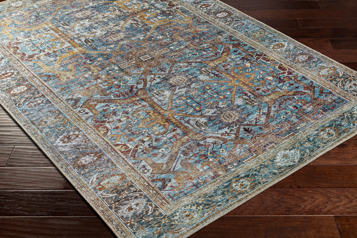 Surya Machine Washable Amelie Aml-2370 Blue Rug.