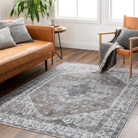 Surya Machine Washable Amelie Aml-2371 Grey Rug.