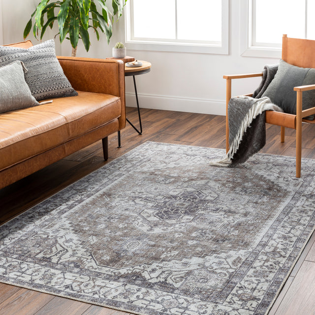 Surya Machine Washable Amelie Aml-2371 Grey Rug.