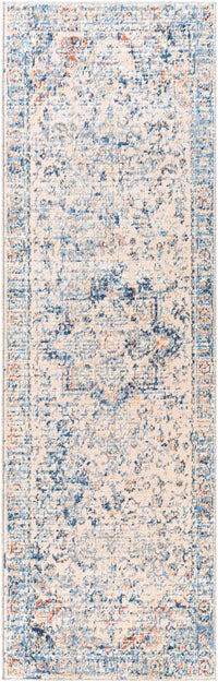 Surya Amore Amo-2301 Navy, Denim, Burnt Orange, Light Gray Area Rug