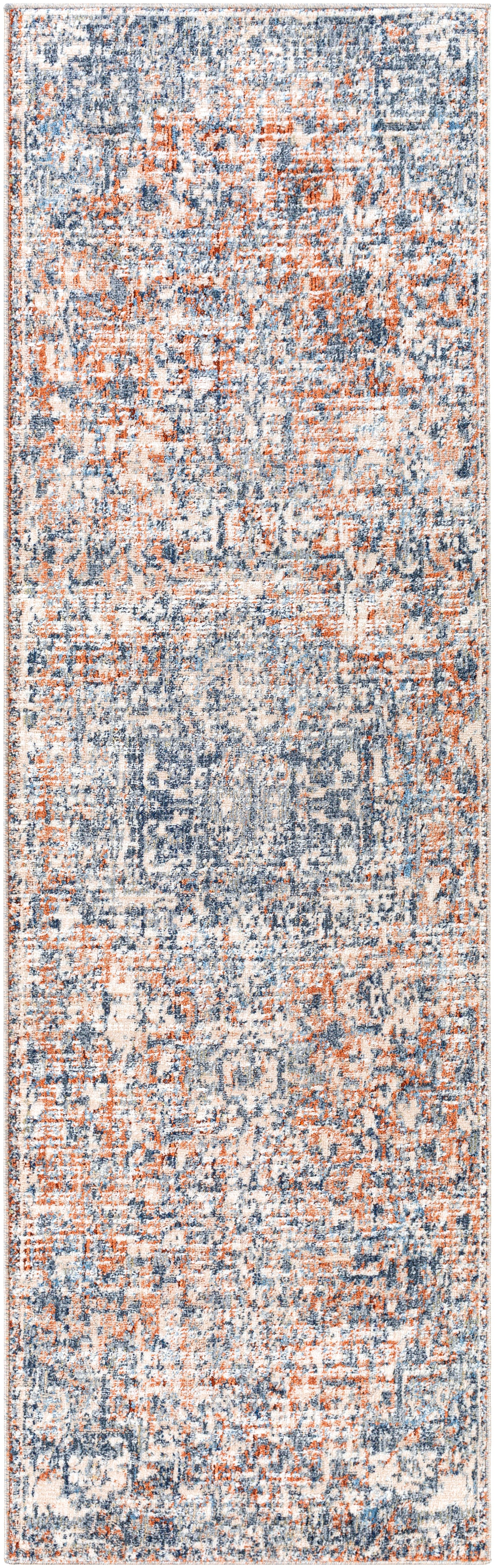 Surya Amore Amo-2303 Navy, Denim, Medium Gray, Burnt Orange Area Rug