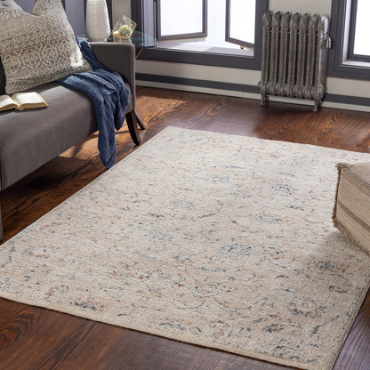 Surya Amore Amo-2305 Navy, Denim, Medium Gray, Burnt Orange Area Rug