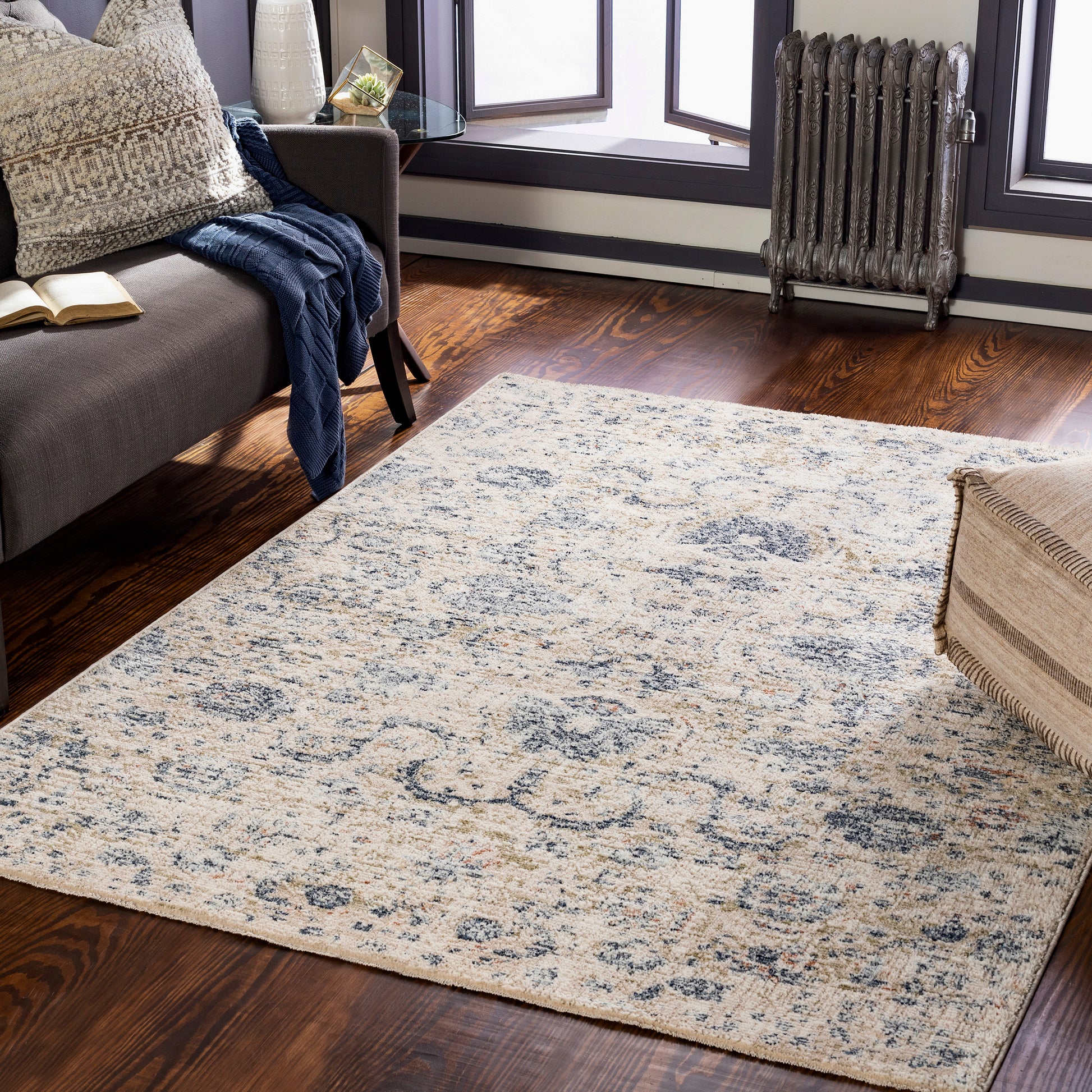 Surya Amore Amo-2307 Navy, Denim, Taupe, Beige Area Rug