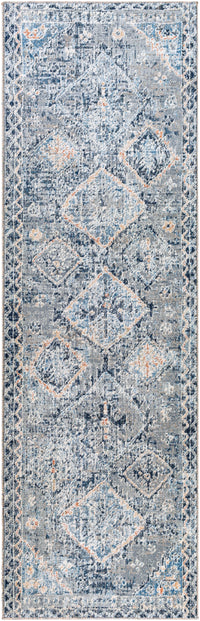 Surya Amore Amo-2308 Navy, Denim, Medium Gray, Burnt Orange Area Rug