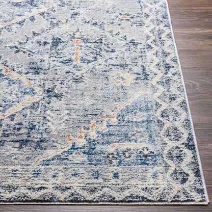 Surya Amore Amo-2308 Navy, Denim, Medium Gray, Burnt Orange Area Rug