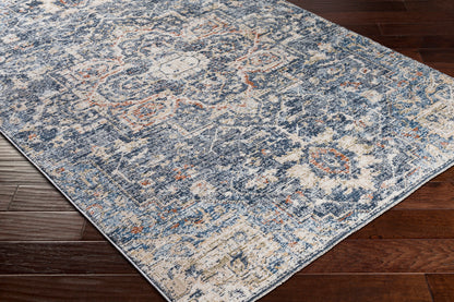 Surya Amore Amo-2310 Navy, Denim, Burnt Orange, Taupe Area Rug