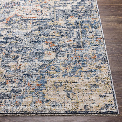 Surya Amore Amo-2310 Navy, Denim, Burnt Orange, Taupe Area Rug