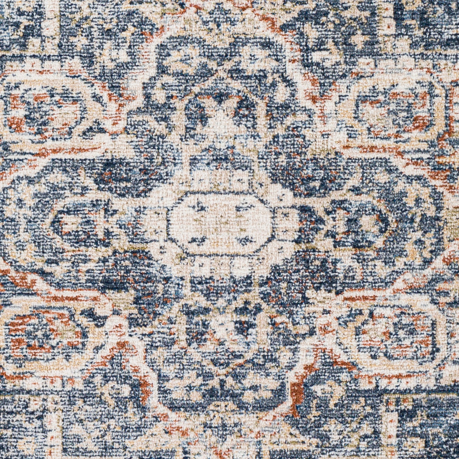 Surya Amore Amo-2310 Navy, Denim, Burnt Orange, Taupe Area Rug