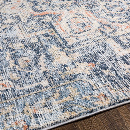 Surya Amore Amo-2310 Navy, Denim, Burnt Orange, Taupe Area Rug