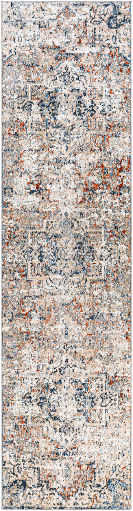 Surya Amore Amo-2311 Navy, Denim, Taupe, Burnt Orange Rugs.