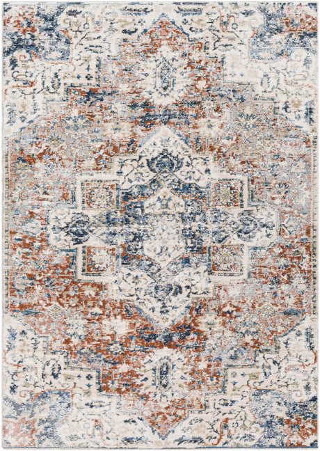 Surya Amore Amo-2311 Navy, Denim, Taupe, Burnt Orange Rugs.