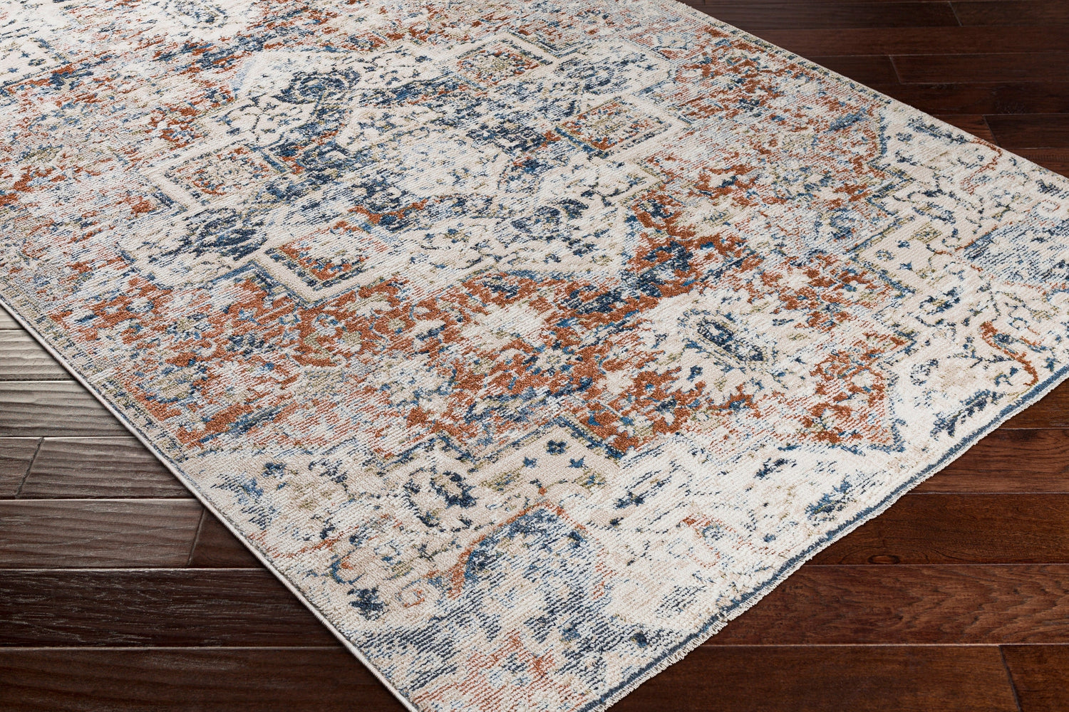 Surya Amore Amo-2311 Navy, Denim, Taupe, Burnt Orange Rugs.
