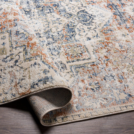 Surya Amore Amo-2311 Navy, Denim, Taupe, Burnt Orange Rugs.