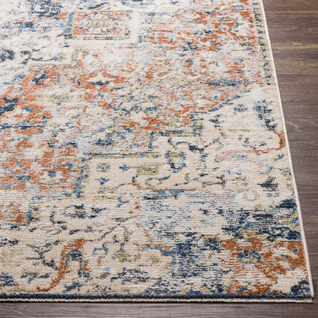 Surya Amore Amo-2311 Navy, Denim, Taupe, Burnt Orange Rugs.