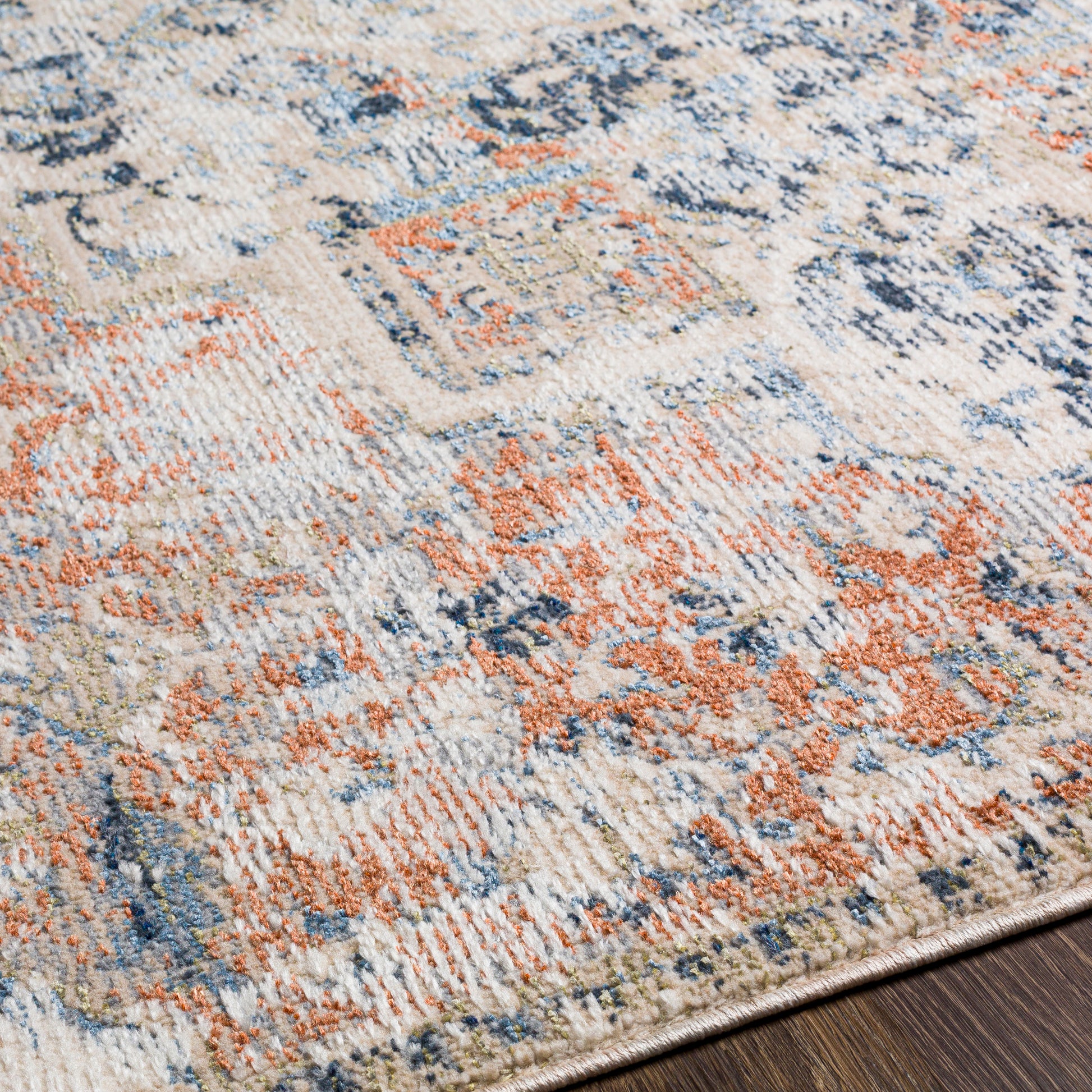 Surya Amore Amo-2311 Navy, Denim, Taupe, Burnt Orange Area Rug