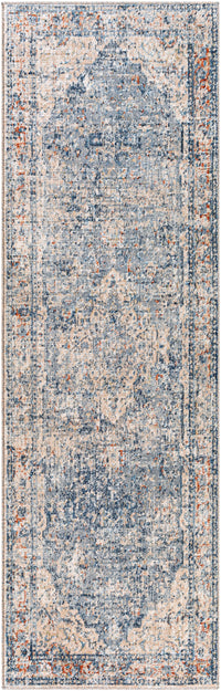 Surya Amore Amo-2312 Navy, Denim, Medium Gray, Burnt Orange Area Rug