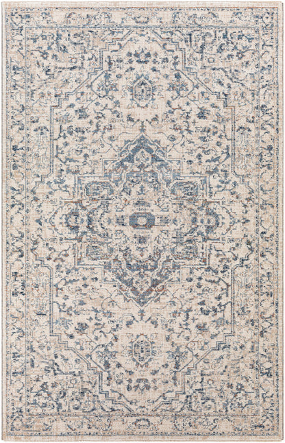 Surya Amore Amo-2325 Denim, Dark Blue, Rust, Oatmeal Area Rug