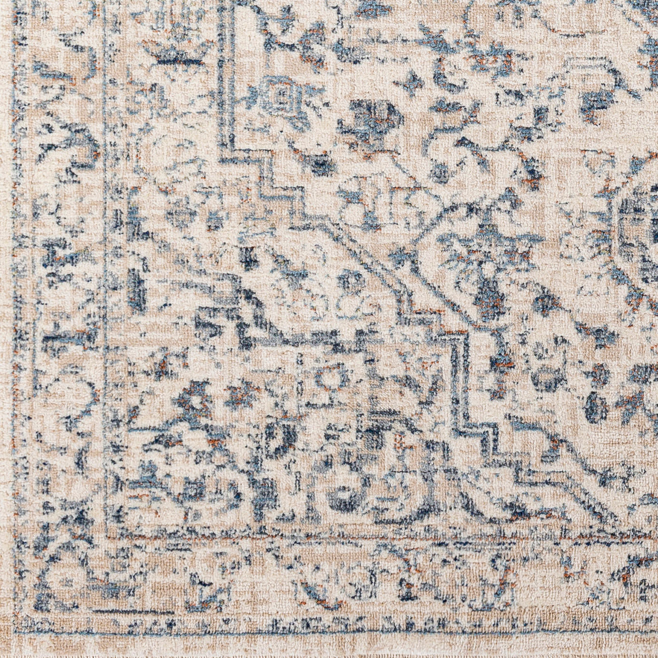 Surya Amore Amo-2325 Denim, Dark Blue, Rust, Oatmeal Area Rug