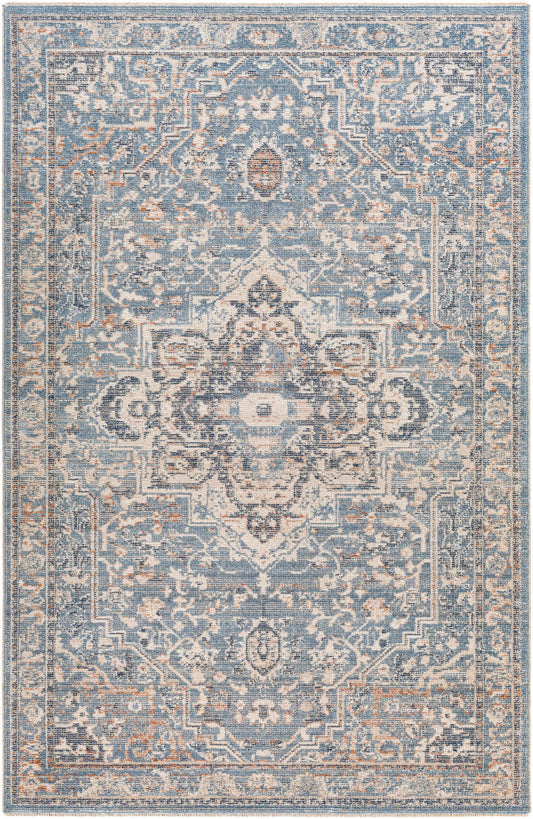 Surya Amore Amo-2328 Denim, Dark Blue, Gray, Light Gray Area Rug