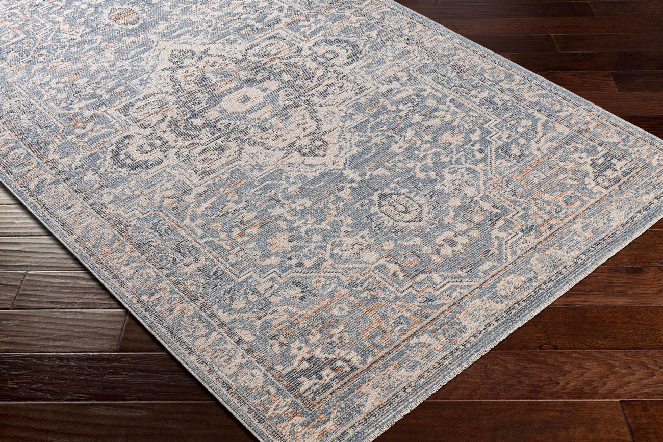 Surya Amore Amo-2328 Denim, Dark Blue, Gray, Light Gray Area Rug