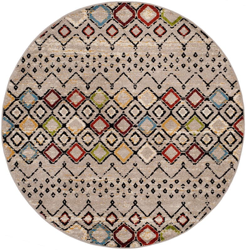 Safavieh Amsterdam Ams108G Light Grey / Multi Area Rug