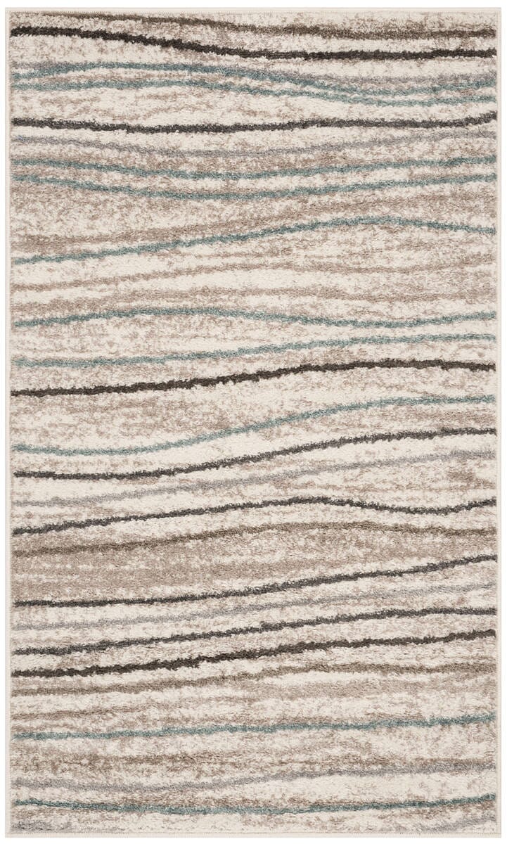 Safavieh Amsterdam Ams111A Cream / Beige Striped Area Rug