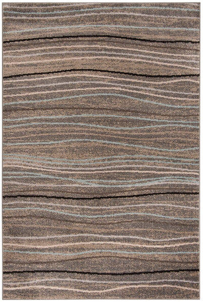 Safavieh Amsterdam Ams111G Silver / Beige Striped Area Rug