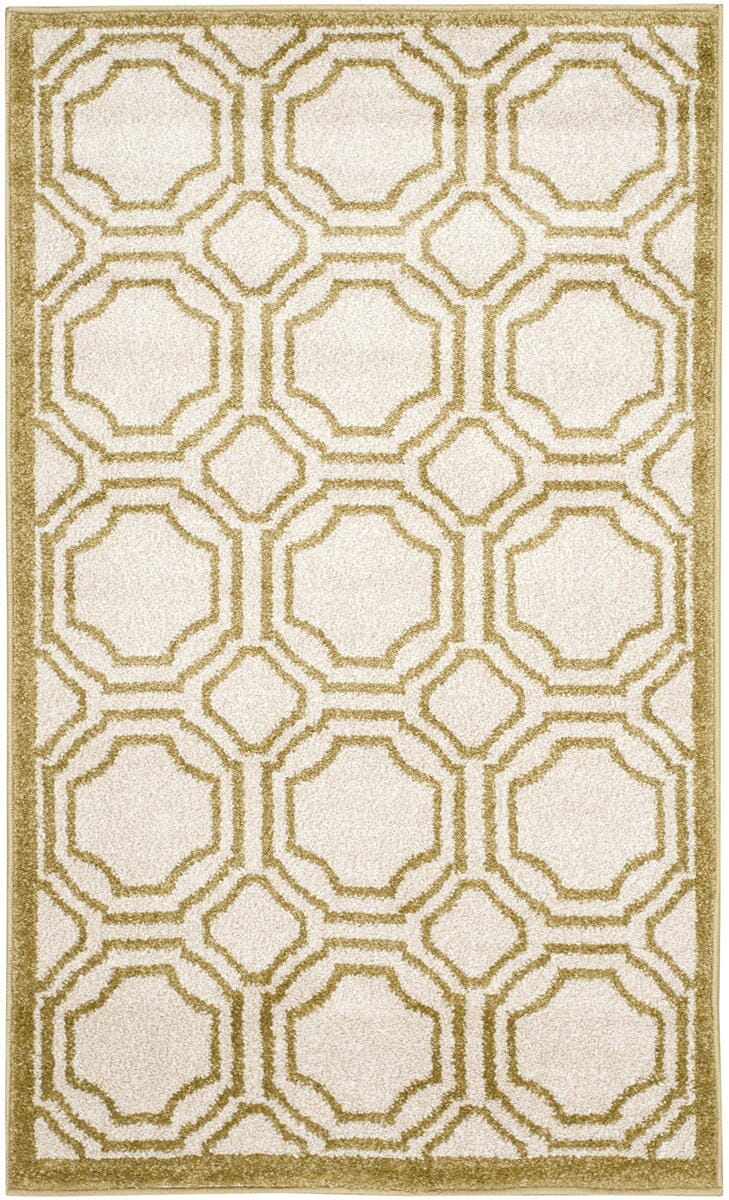 Safavieh Amherst Amt411A Ivory / Light Green Geometric Area Rug