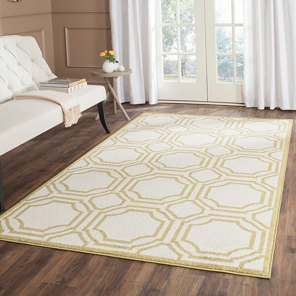 Safavieh Amherst Amt411A Ivory / Light Green Geometric Area Rug