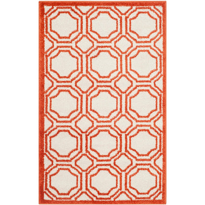 Safavieh Amherst Amt411F Ivory / Orange Geometric Area Rug