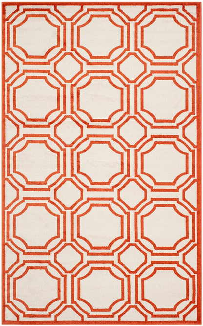 Safavieh Amherst Amt411F Ivory / Orange Geometric Area Rug