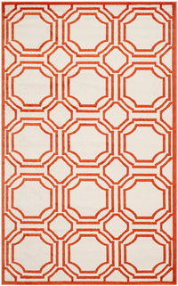 Safavieh Amherst Amt411F Ivory / Orange Geometric Area Rug