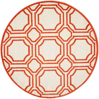 Safavieh Amherst Amt411F Ivory / Orange Geometric Area Rug