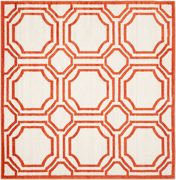 Safavieh Amherst Amt411F Ivory / Orange Geometric Area Rug