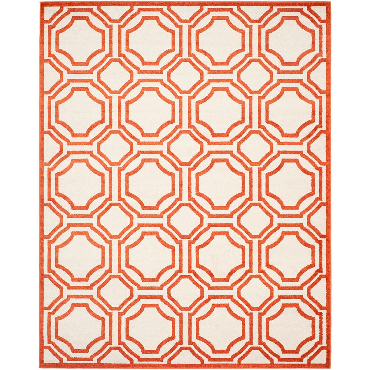 Safavieh Amherst Amt411F Ivory / Orange Geometric Area Rug