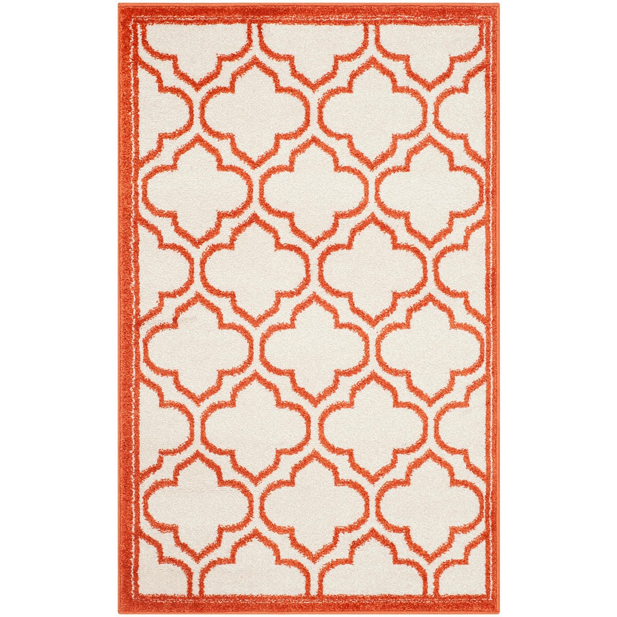 Safavieh Amherst Amt412F Ivory / Orange Geometric Area Rug