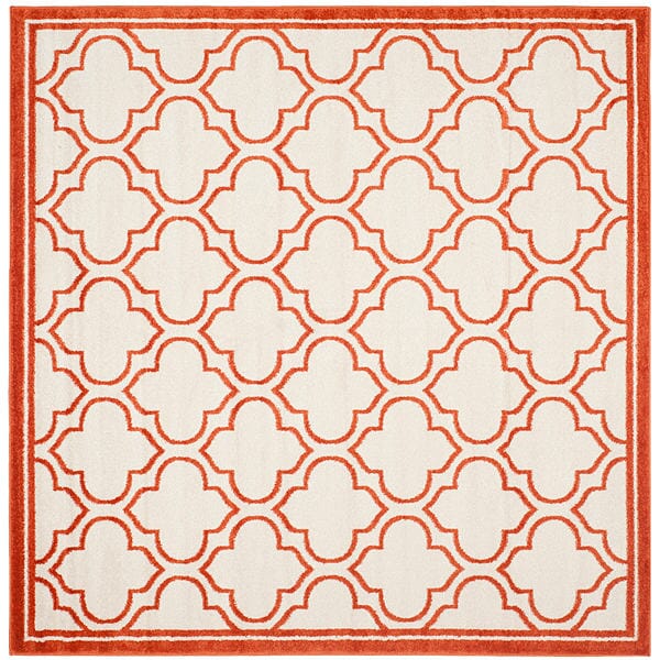 Safavieh Amherst Amt412F Ivory / Orange Geometric Area Rug