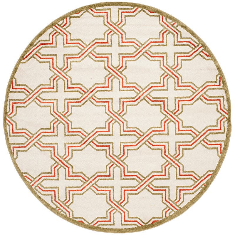 Safavieh Amherst Amt413A Ivory / Light Green Geometric Area Rug