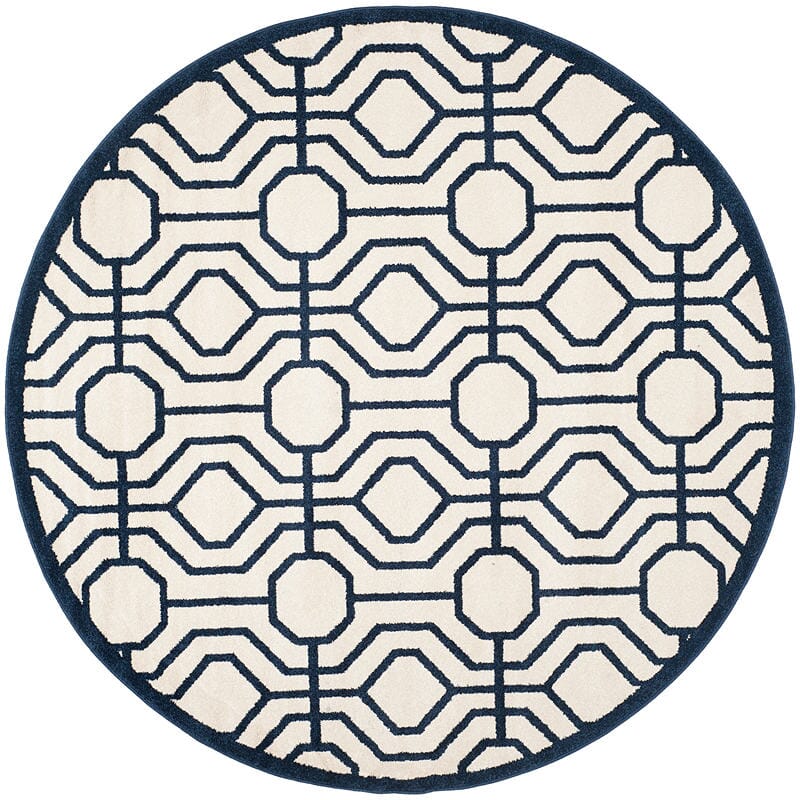 Safavieh Amherst Amt416M Ivory / Navy Geometric Area Rug