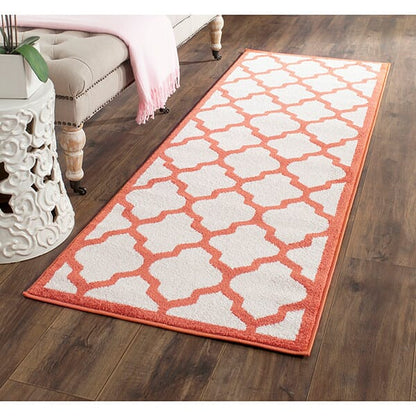 Safavieh Amherst Amt420F Beige / Orange Geometric Area Rug